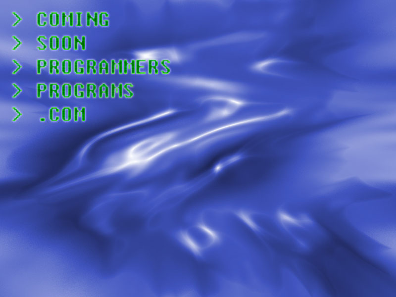 Coming Soon: Programmers' Programs